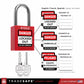 lockout tagout padlock with english french spanish labels included