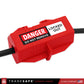 electrical plug lockout tagout closed with 2 power plugs lockout