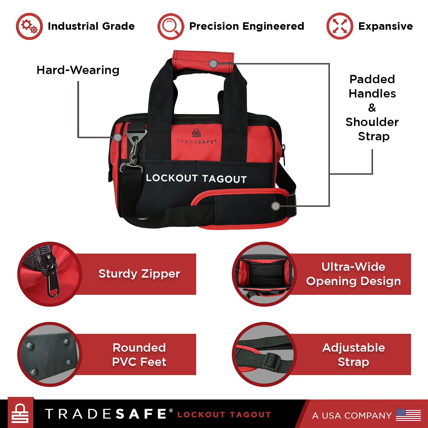 tradesafe lock out bag for tools product features