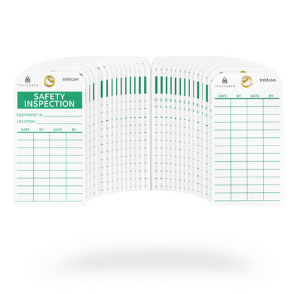 eye-level view of safety inspection tags 30-pack