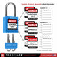 infographic: blue loto lock with english, french, spanish labels included