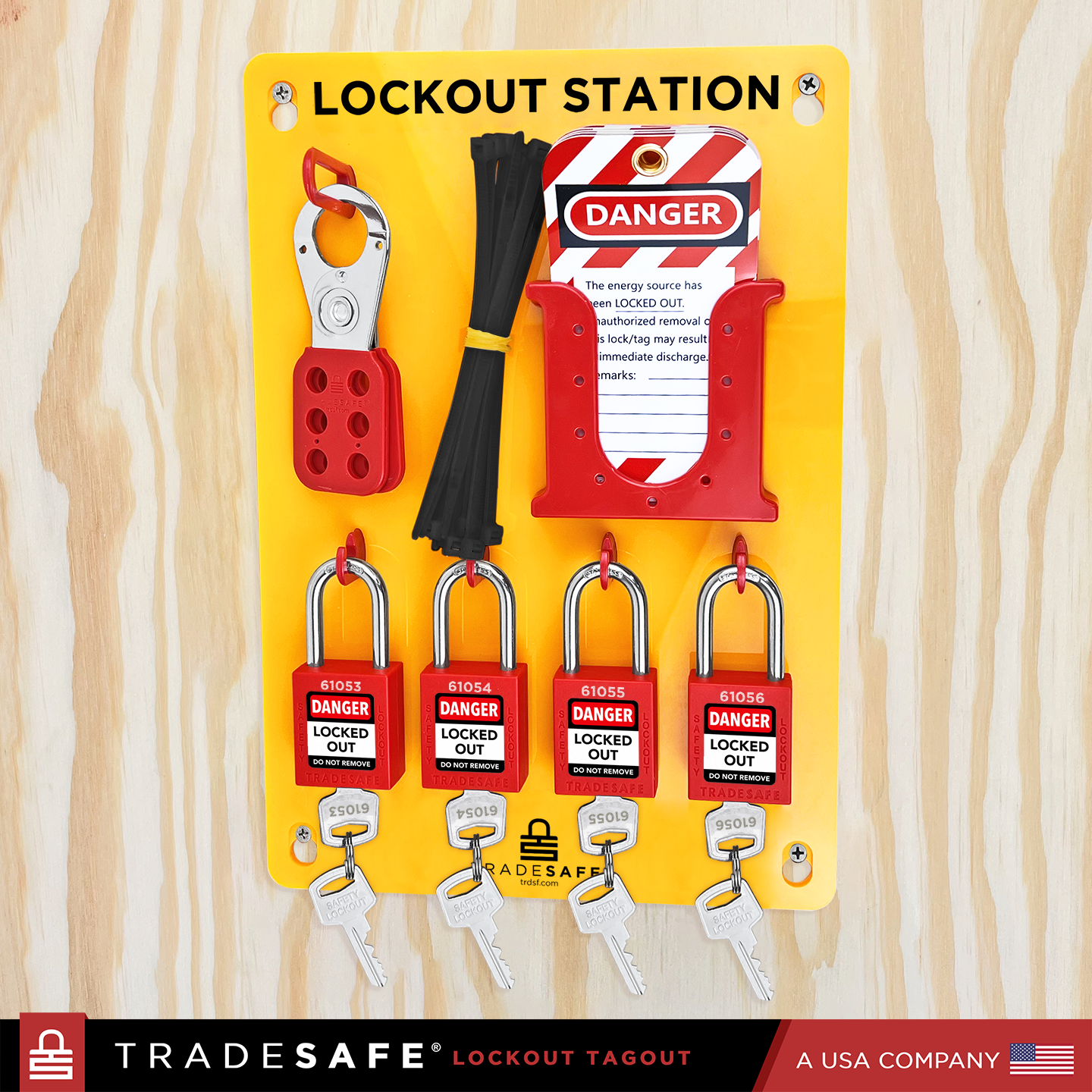 lockout tagout station board wall-mounted