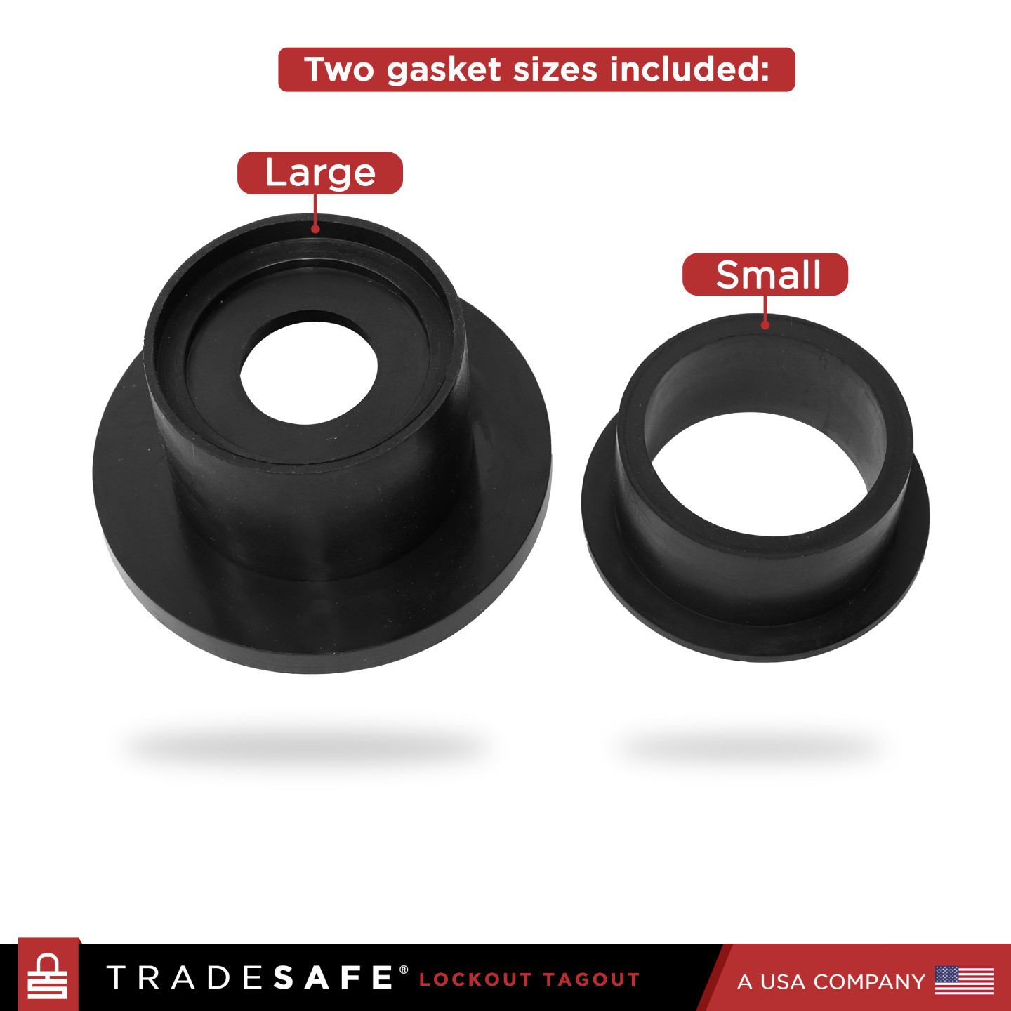 size comparison of large and small gasket