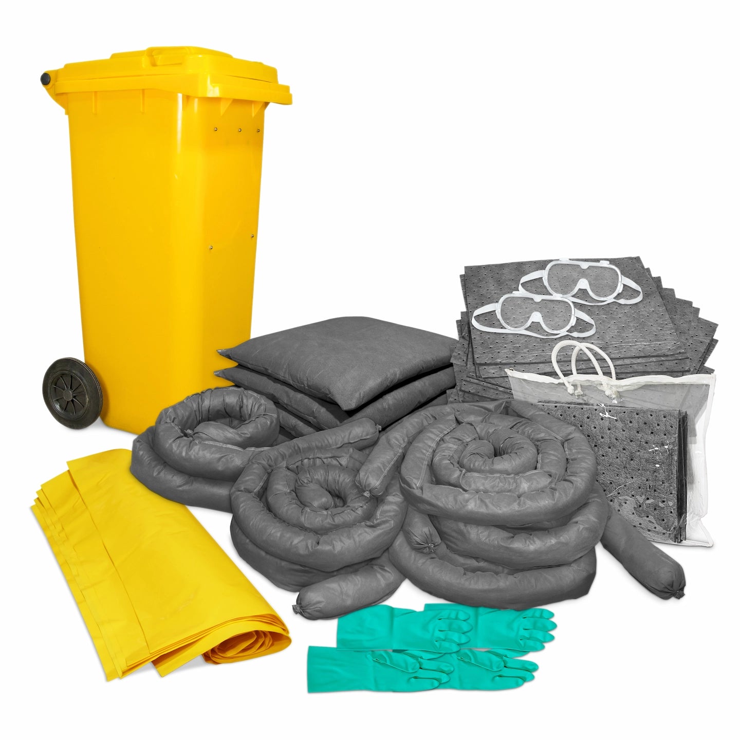 tradesafe universal spill kit with bin