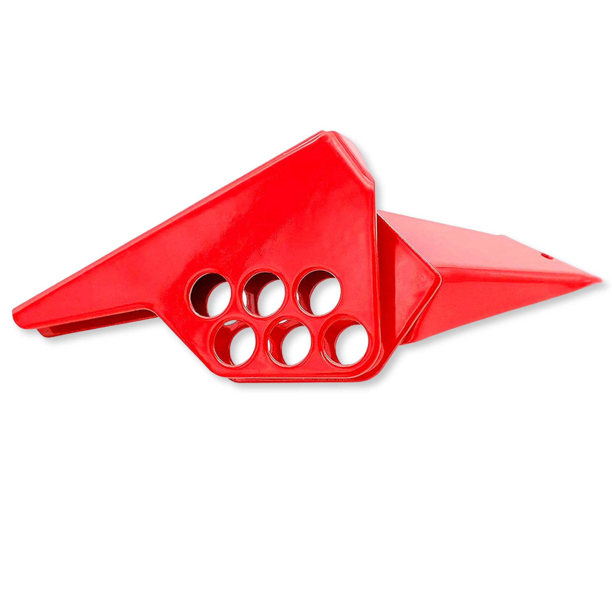tradesafe red standard ball valve lock with six padlock holes