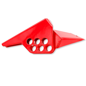 tradesafe red standard ball valve lock with six padlock holes
