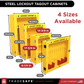 tradesafe steel lockout tagout cabinets in 4 different sizes available