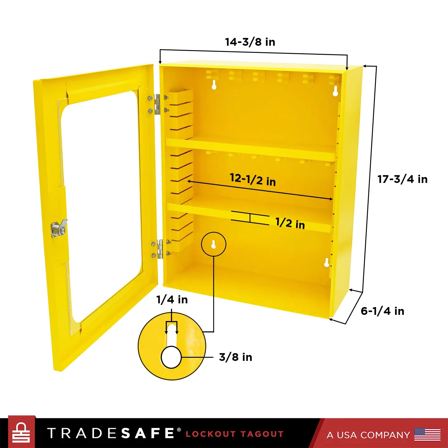 dimensions: 17-3/4" length, 14-3/8" width, 6-1/4" height