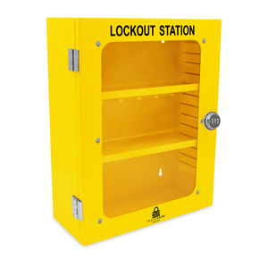 tradesafe large lockout tagout station  steel cabinet unfilled