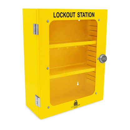 tradesafe large lockout tagout station  steel cabinet unfilled