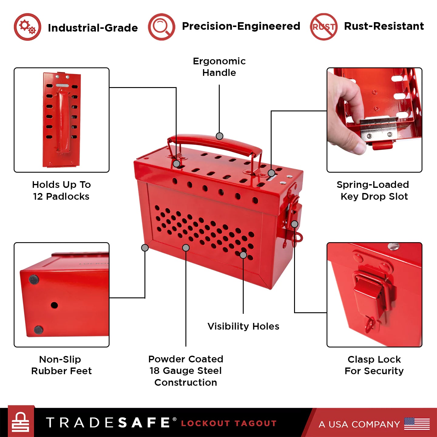 features of tradesafe group lockout box