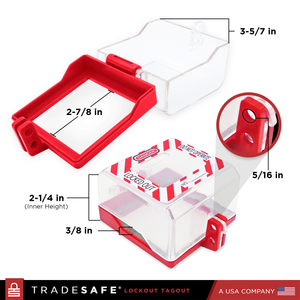 dimension: 2-1/4" inner height, 5/16" padlock hole, 2-7/8" mounting hole