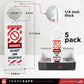 TradeSafe lockout tagout labels shown in a 5-pack, with dimension callouts, a close-up of the 1/4 inch thick loop, and the product displayed both standing upright and inside its retail box.