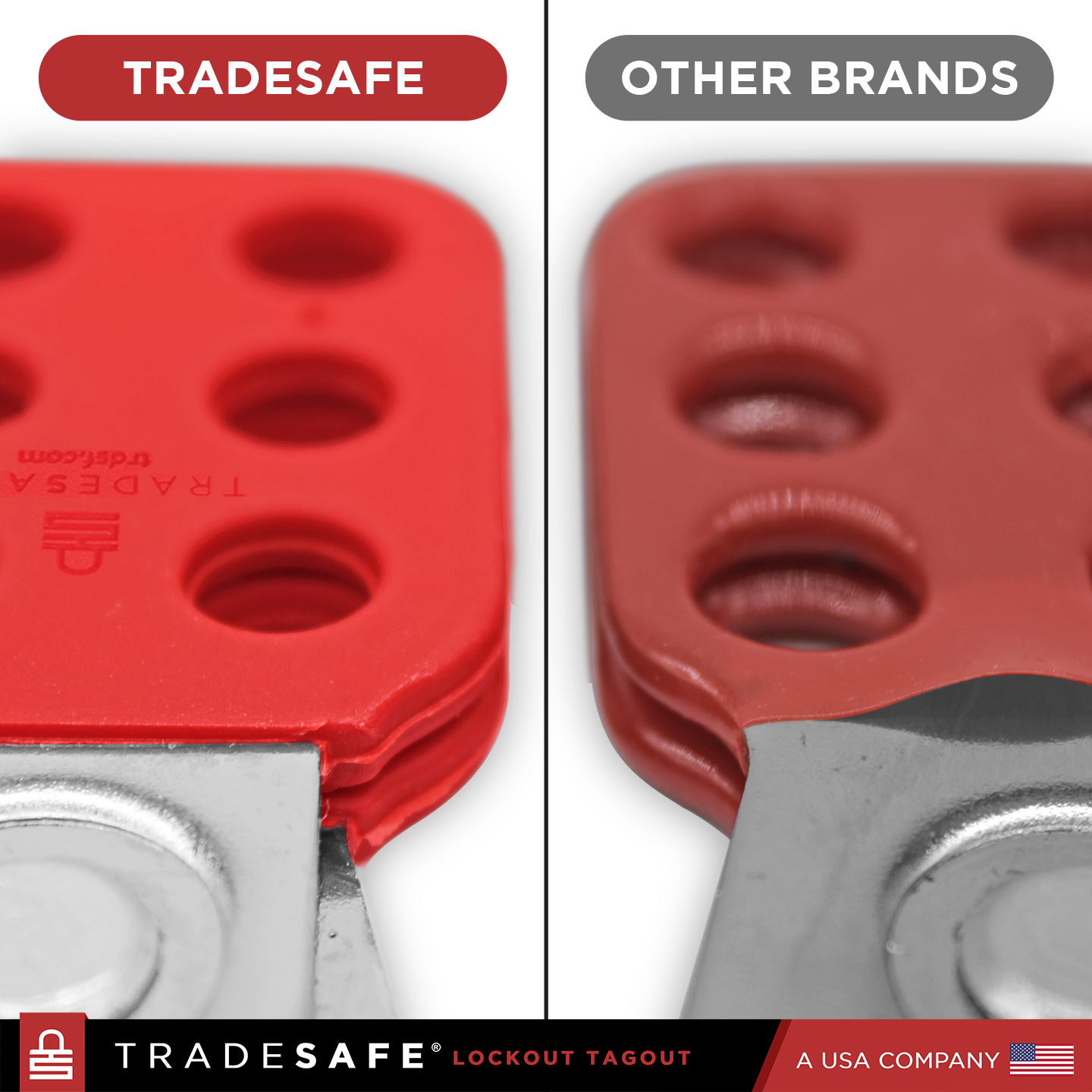 comparison of tradesafe lockout tagout steel hasp with other competitors