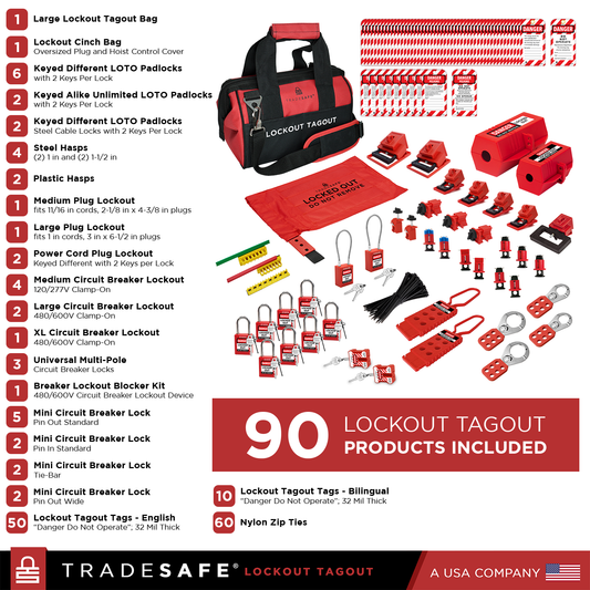 complete lockout tagout kit loto components