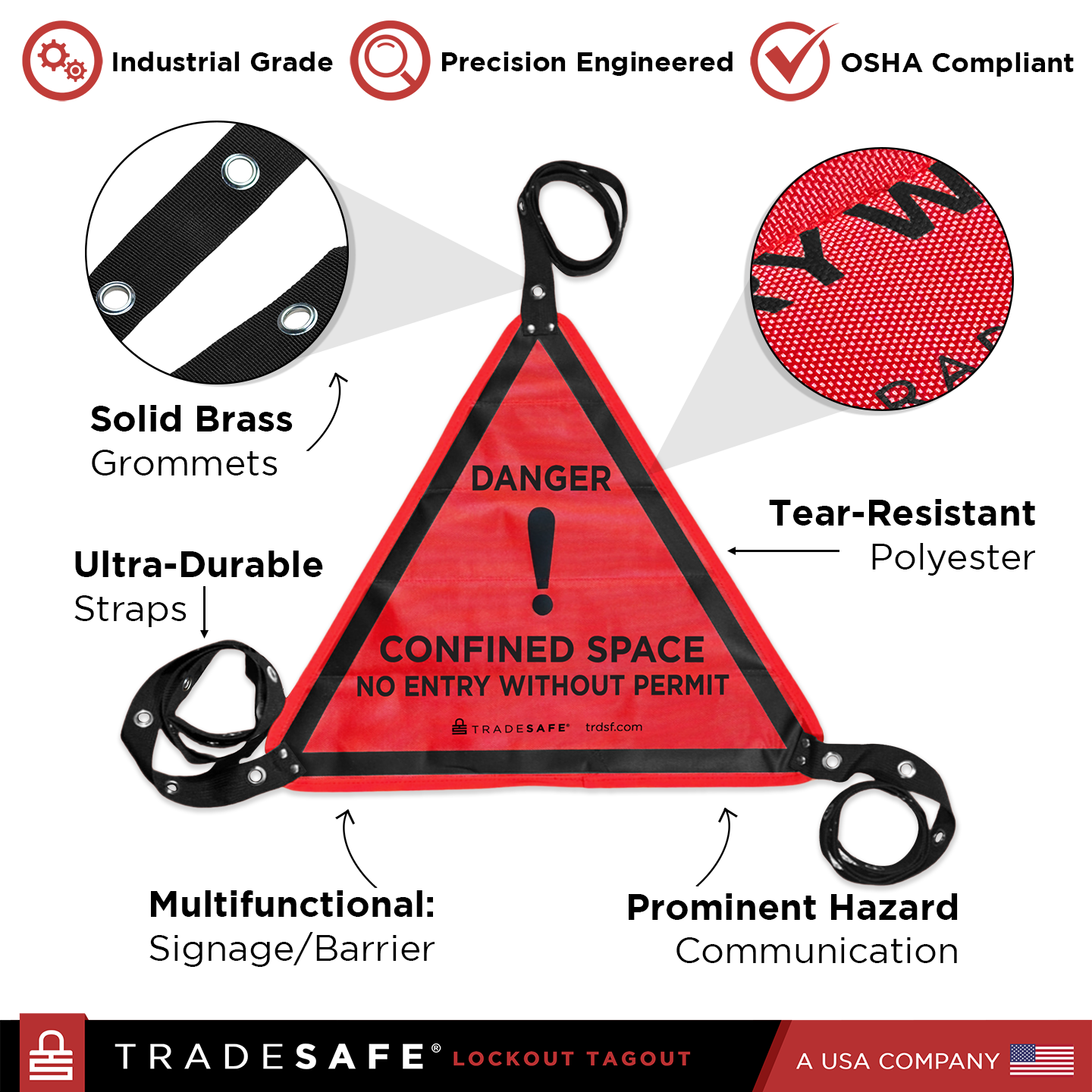 Confined Space Lockout - Danger Manhole Cover | TRADESAFE