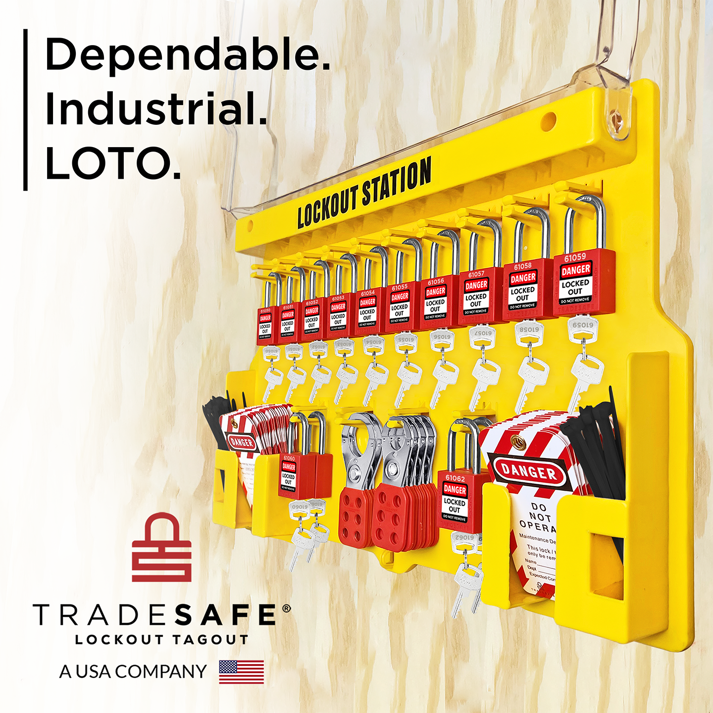 tradesafe: dependable. industrial. loto.