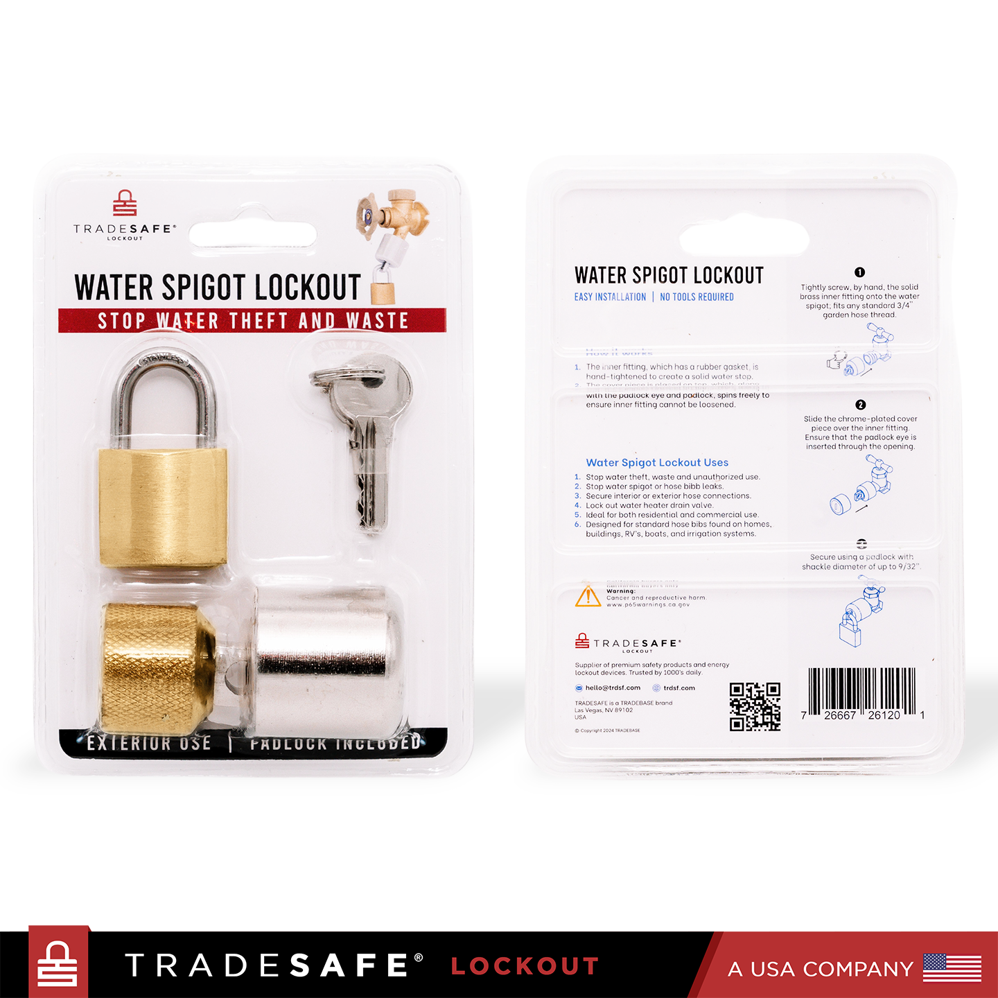 Premium Water Spigot Lock With Padlock | TRADESAFE