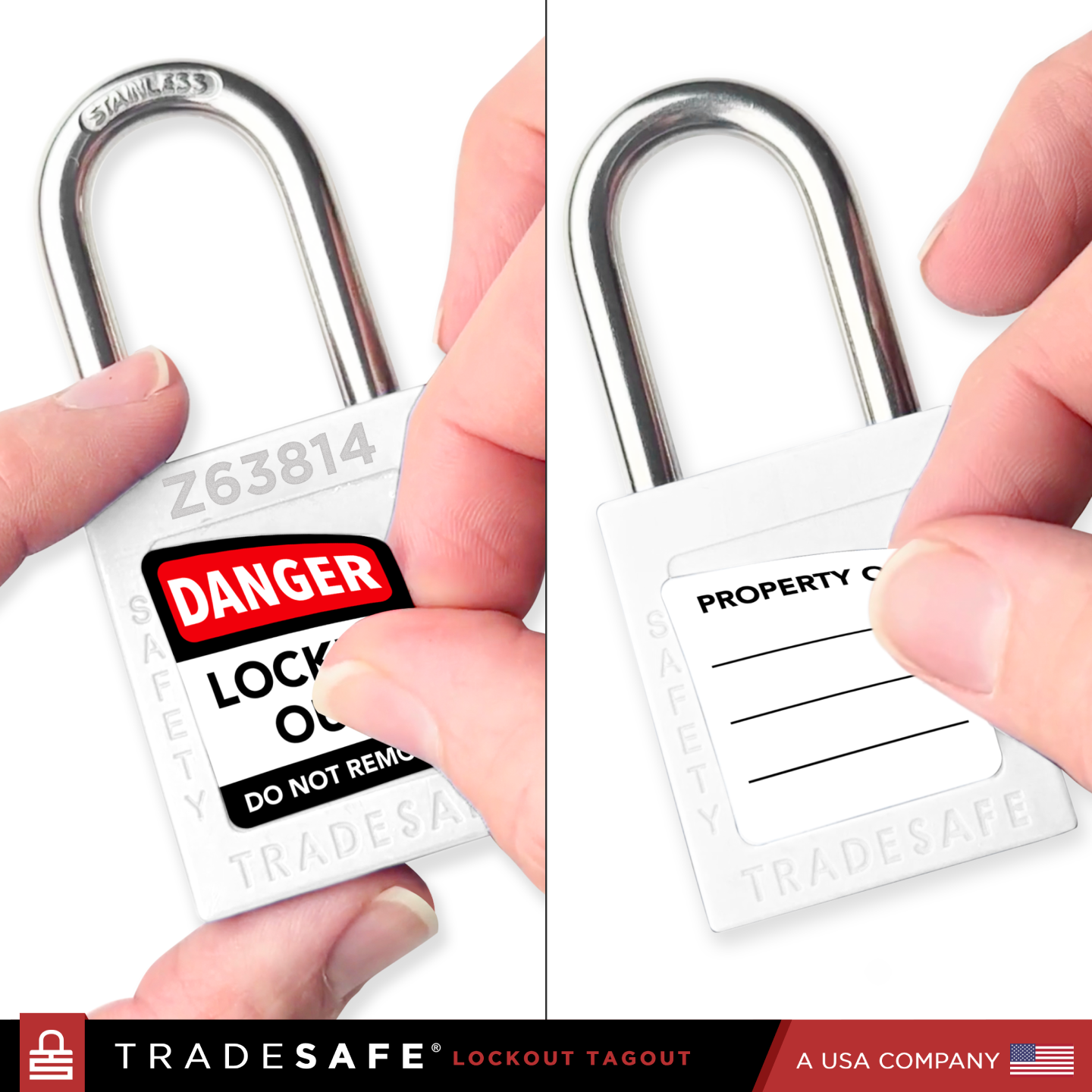 White Keyed Alike Padlocks - 2 Keys - 10 Pack | TRADESAFE