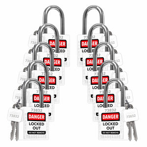 Lockout Locks White - 10 Pack
