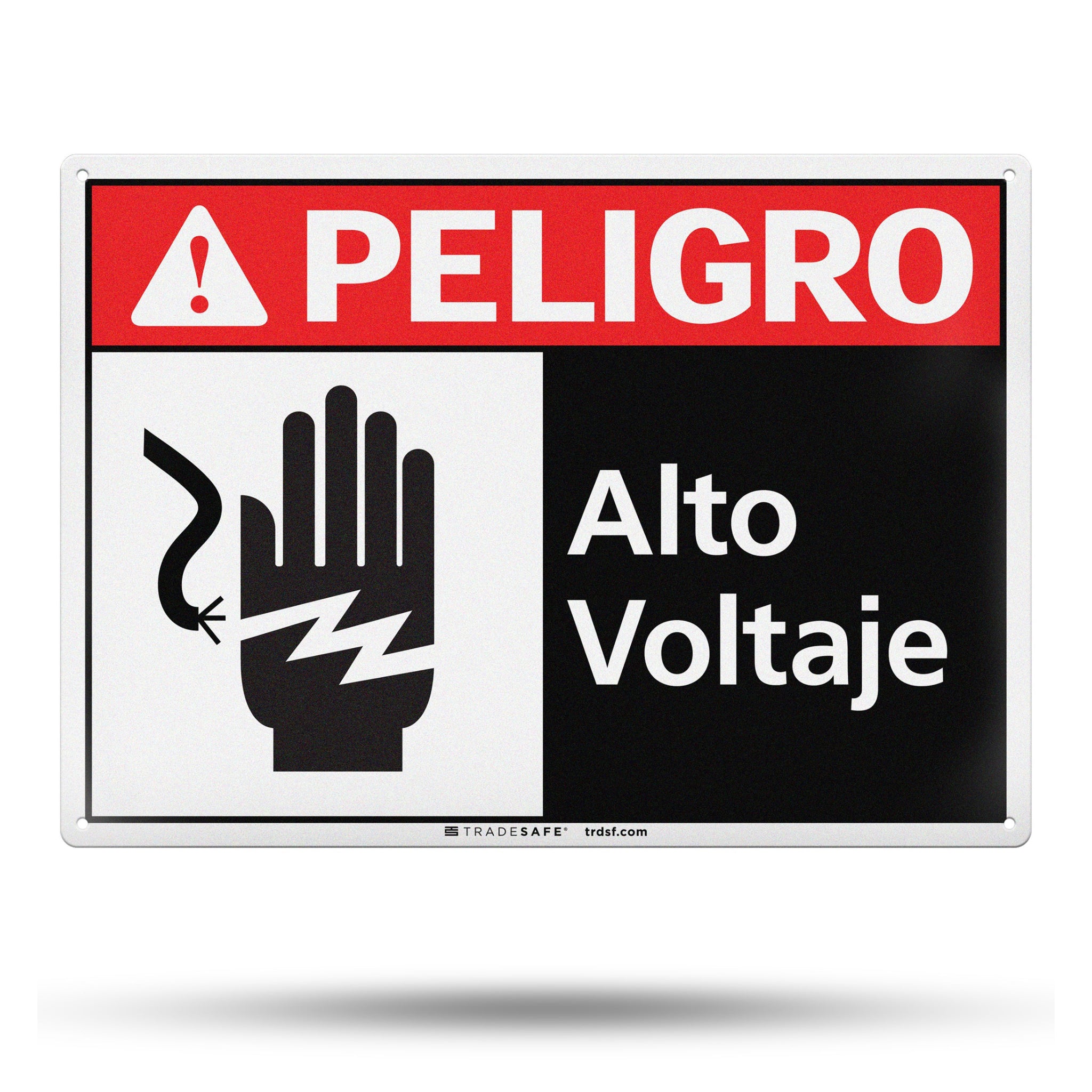 Peligro Alto Voltaje (Danger High Voltage Sign) Aluminum Sign