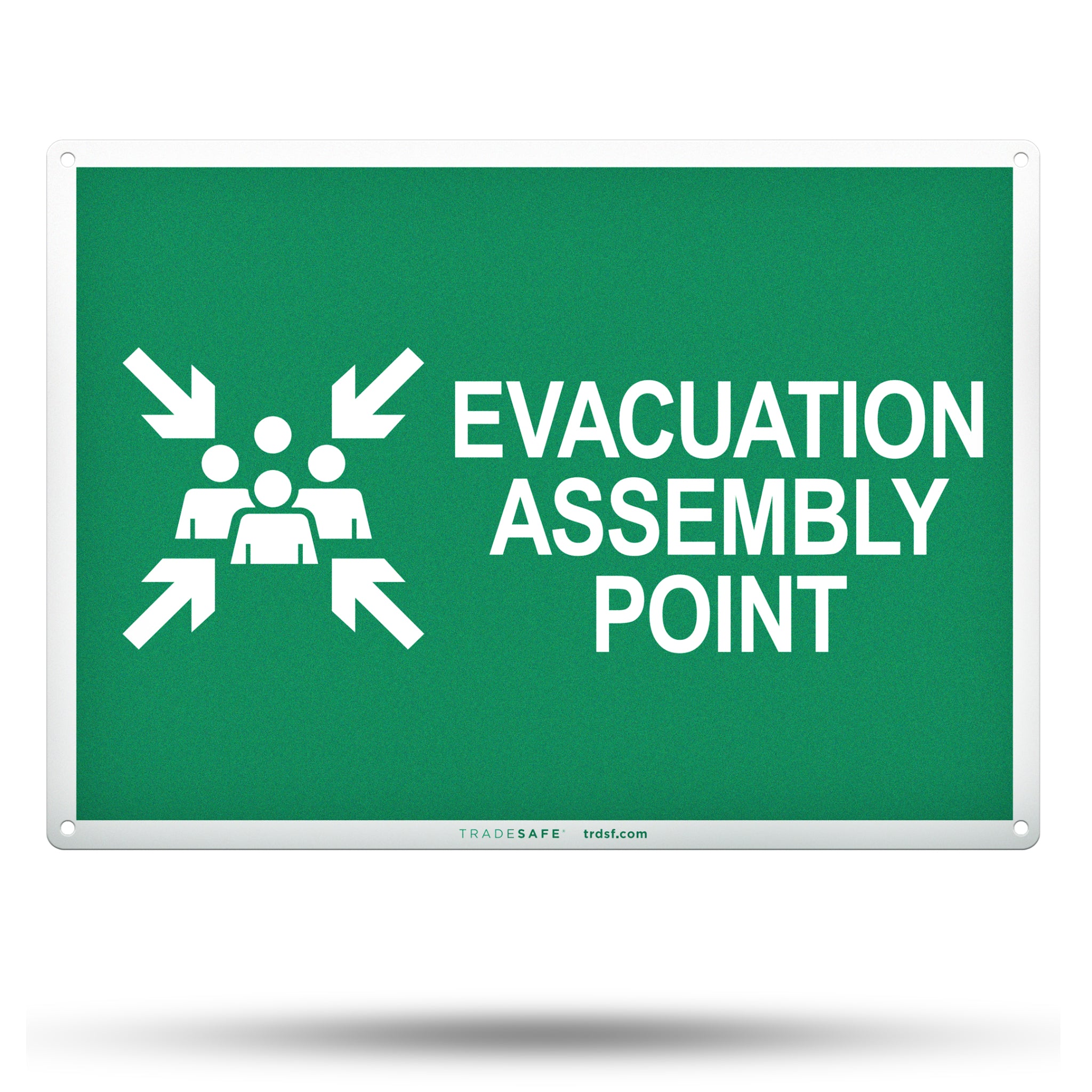 Evacuation Assembly Point Sign - Aluminum Evacuation Signs | TRADESAFE