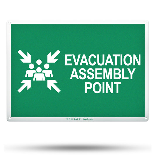 evacuation assembly point sign