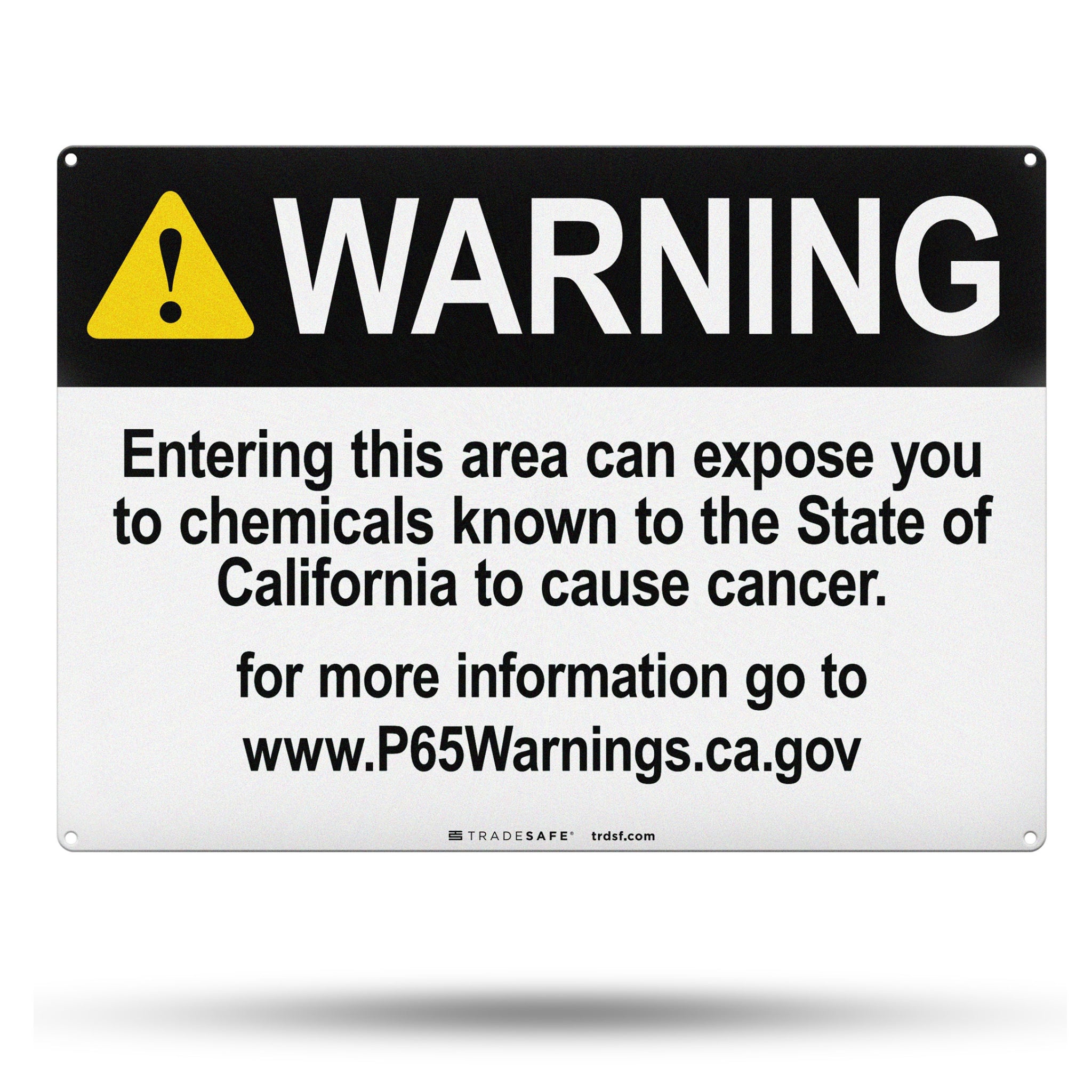 Prop-65 Cancer-causing Chemicals Aluminum Sign