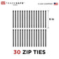 caution out of service tags with 30 black zip ties