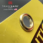 close-up view of caution out of service tag focusing on its hole