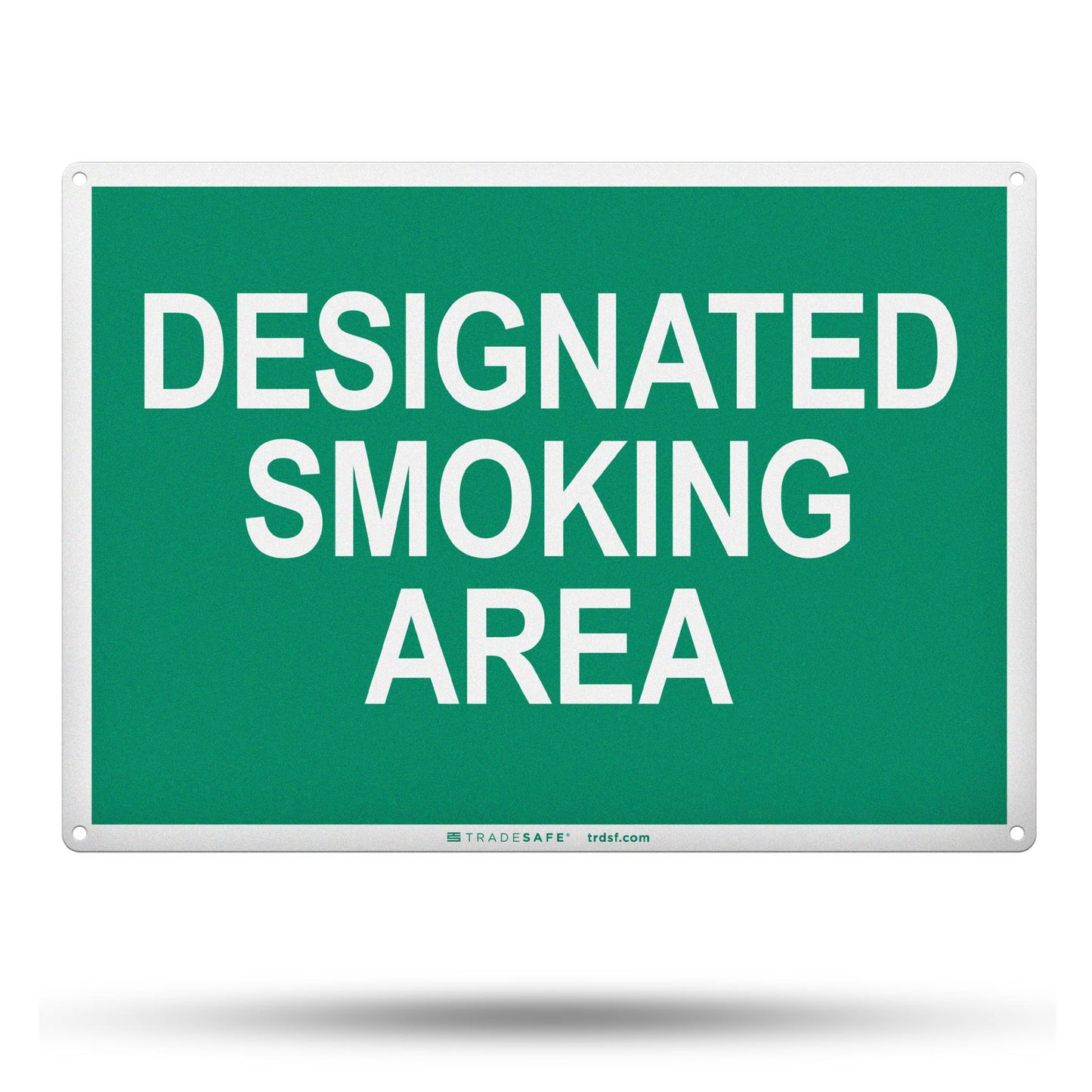 designated smoking area sign