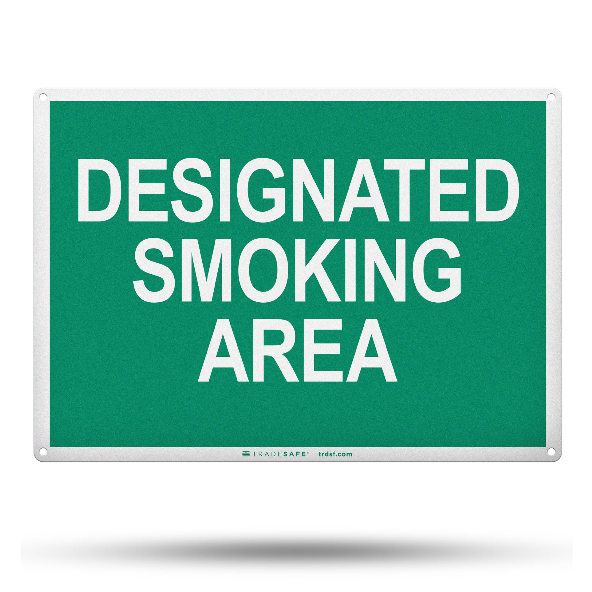Designated Smoking Area Aluminum Sign