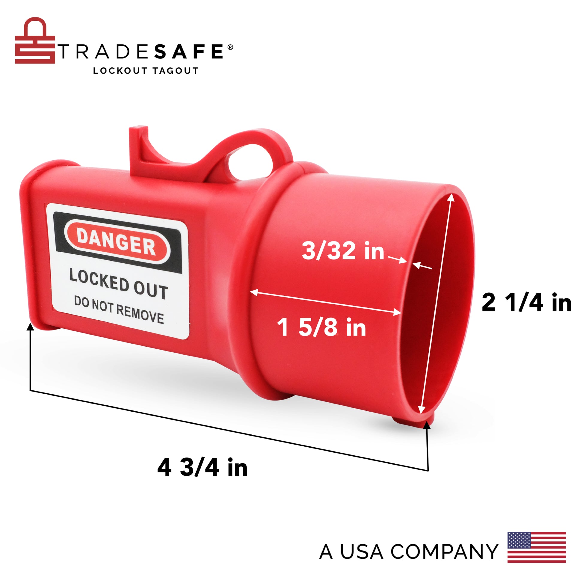 Pin and Sleeve Socket Lockout Device - 2-1/4” | TRADESAFE