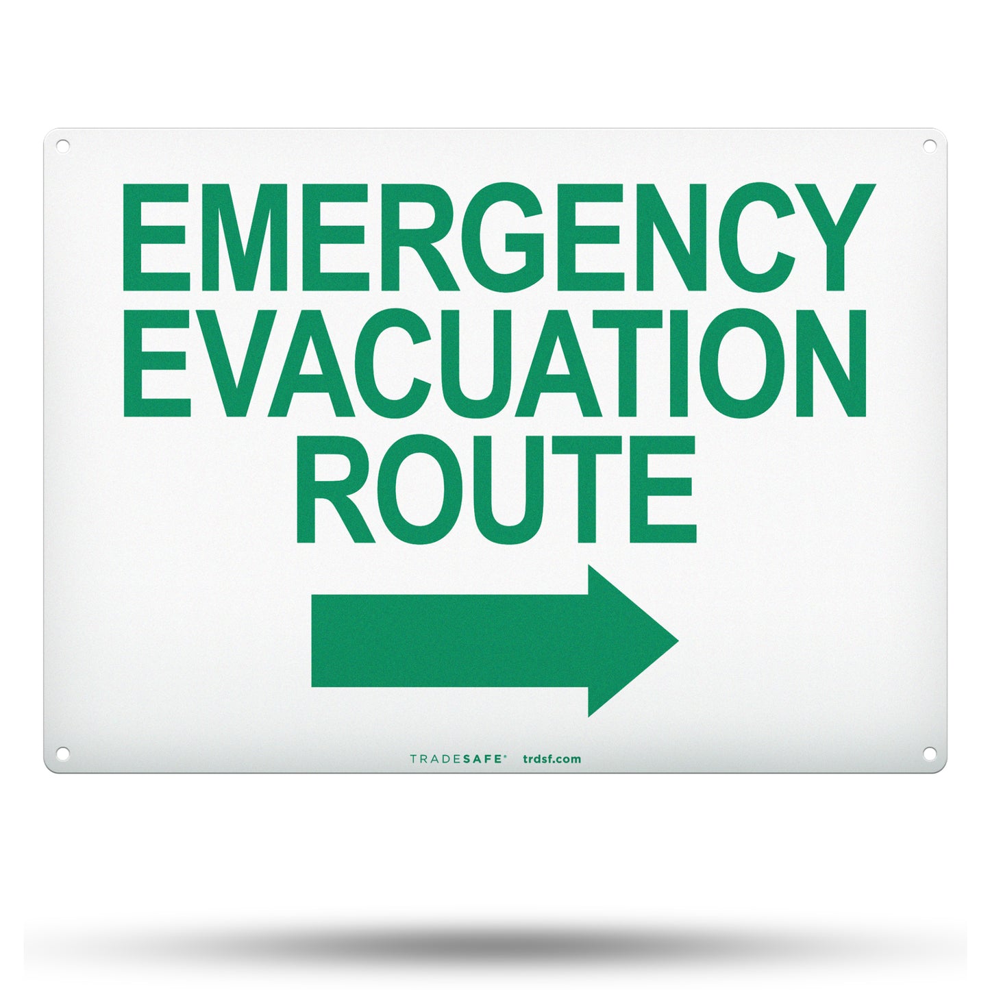 emergency evacuation route sign