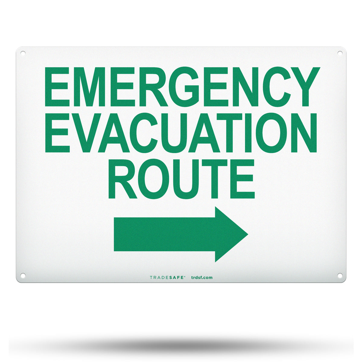 Tap Exit Rout Sign Evacuation Route Sign (Right Arrow) - Aluminum Evacuation Signs | TRADESAFE