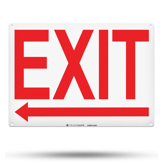 exit sign with left arrow