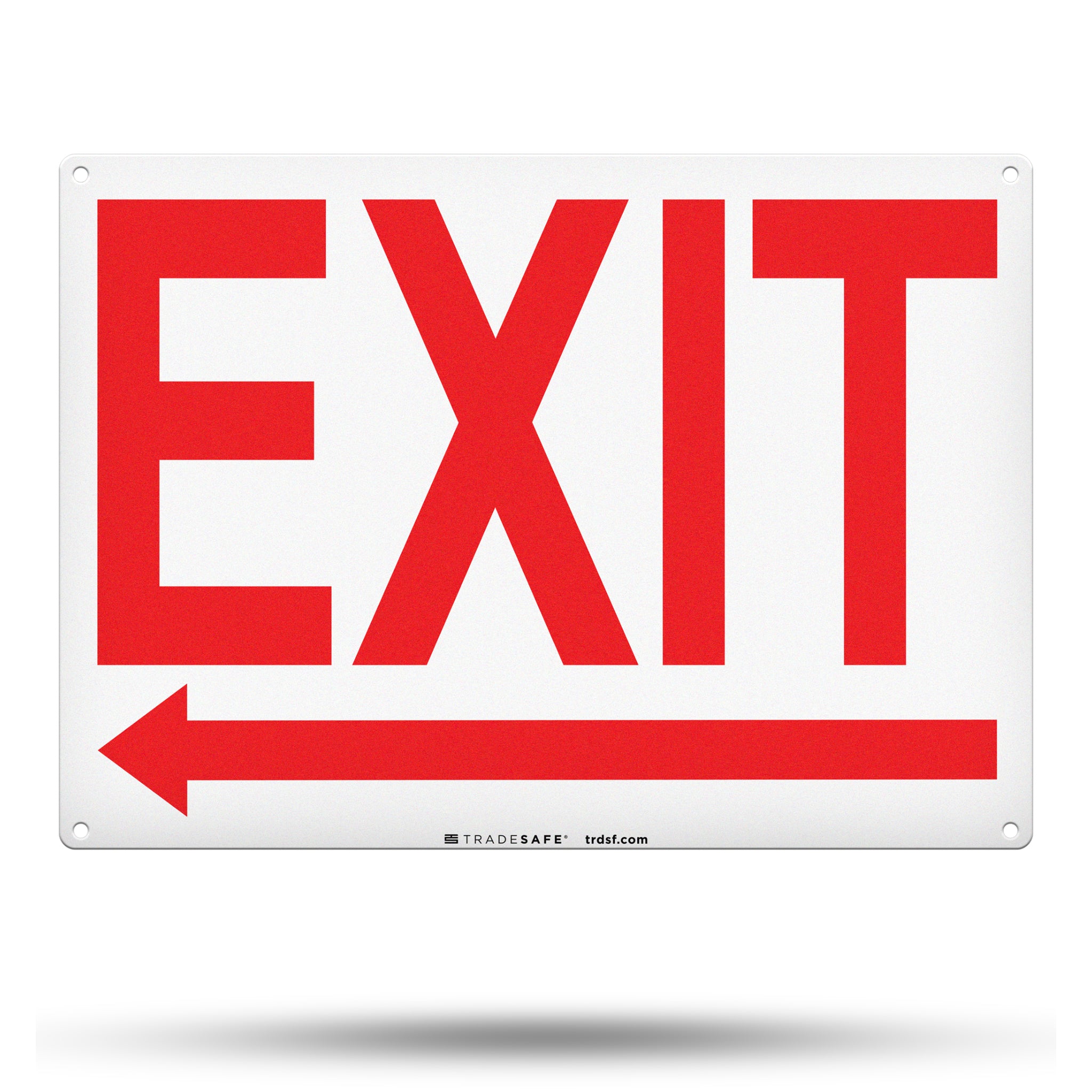Exit (Left Arrow) Aluminum Sign