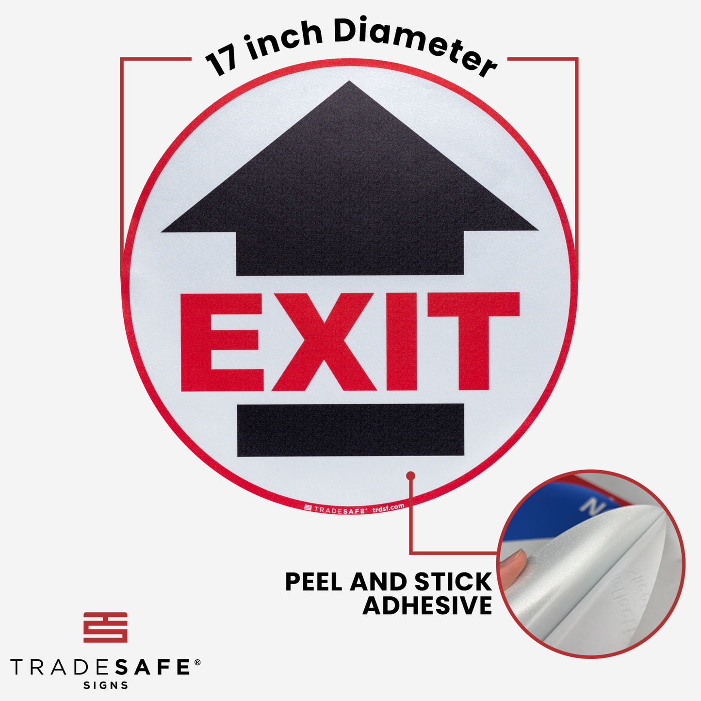 dimensions of exit sign