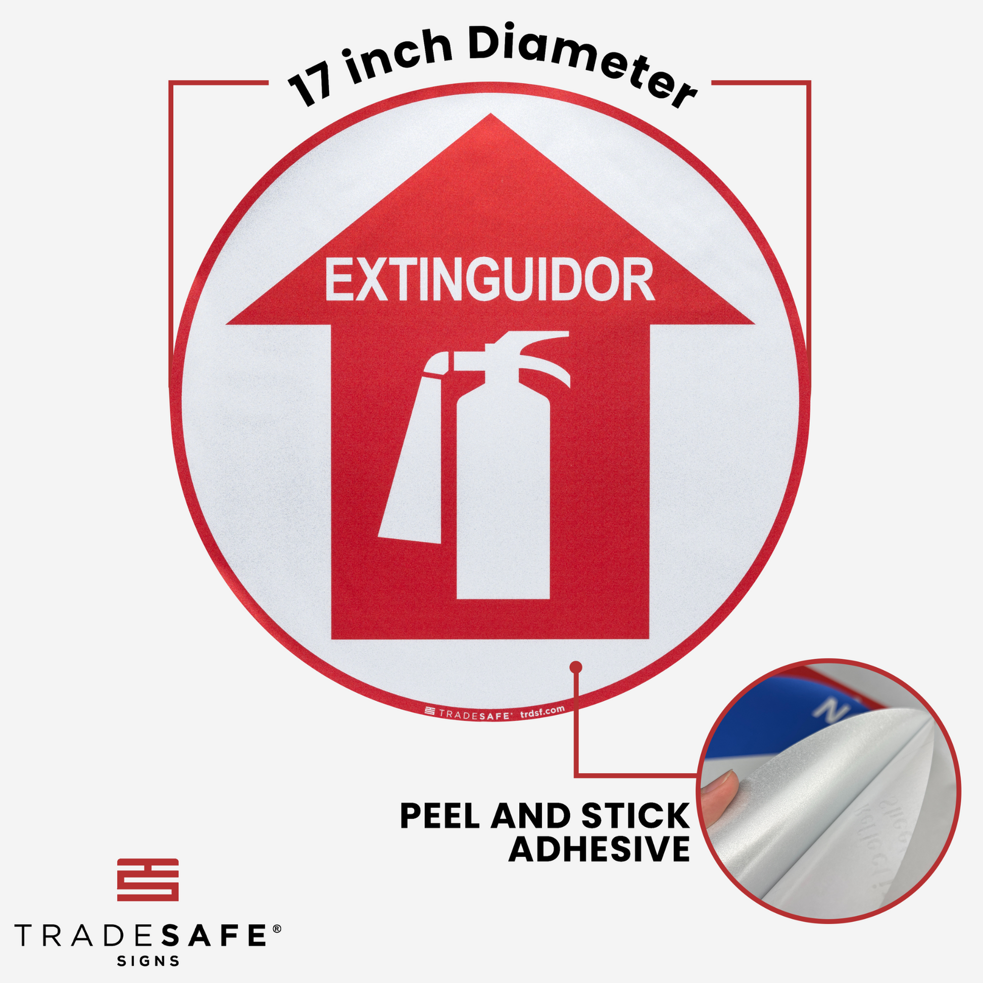 dimensions of extinguidor sign