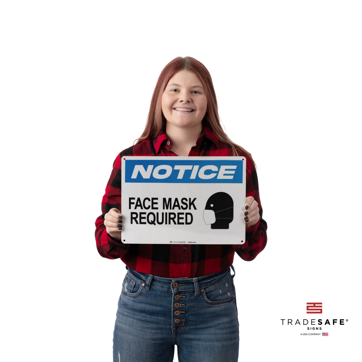 Require Mask Sign Face Mask Required Sign - Aluminum COVID-19 Signs | TRADESAFE