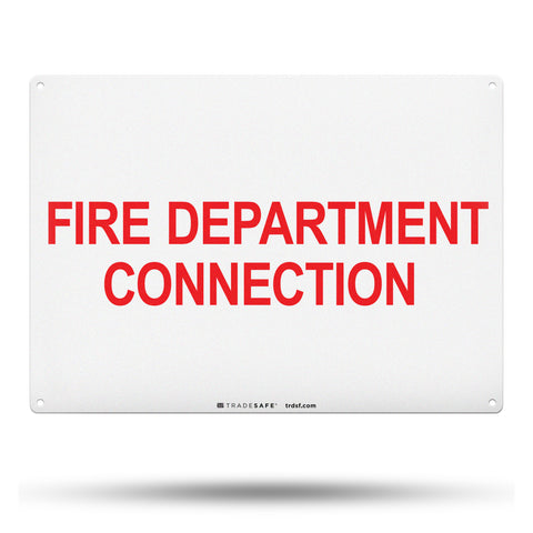 Fire Department Connection Sign - Aluminum Fire Safety Sign | TRADESAFE