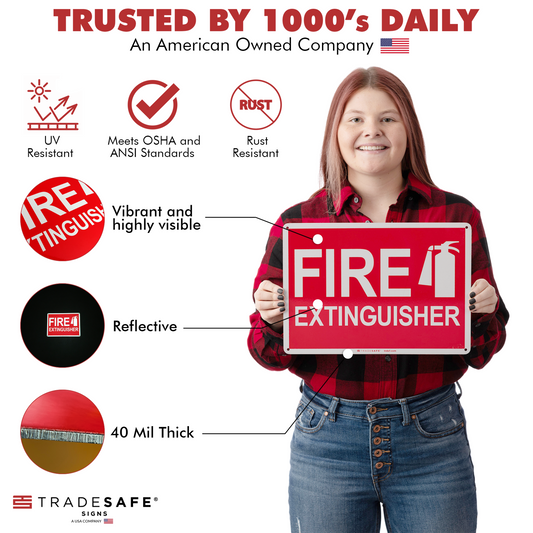product attributes of fire extinguisher sign