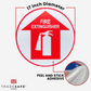 dimensions of fire extinguisher sign
