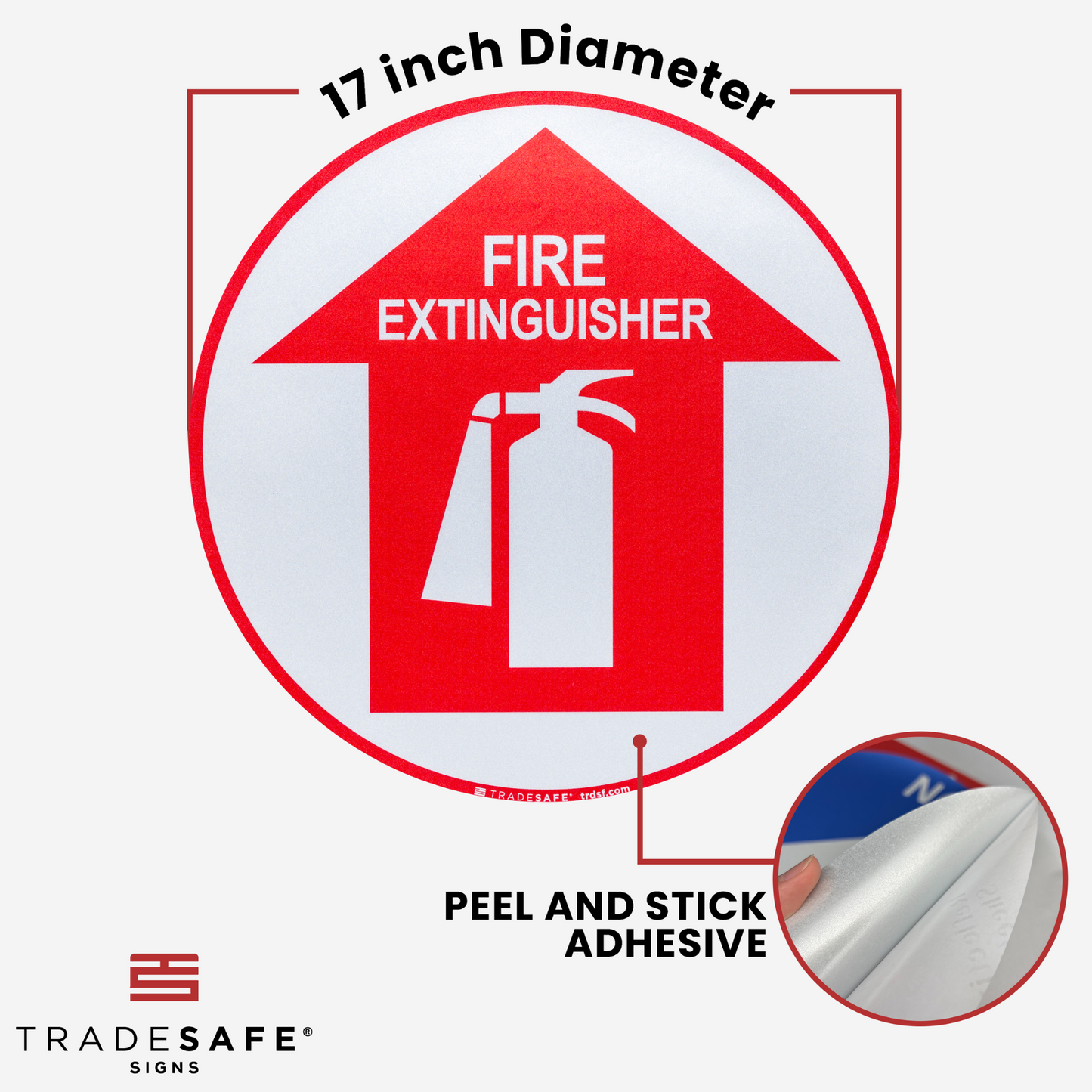 dimensions of fire extinguisher sign