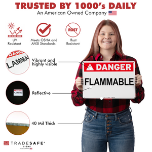 product attributes of flammable sign