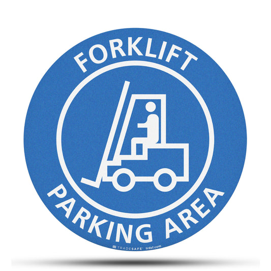 forklift parking area sign vinyl sticker