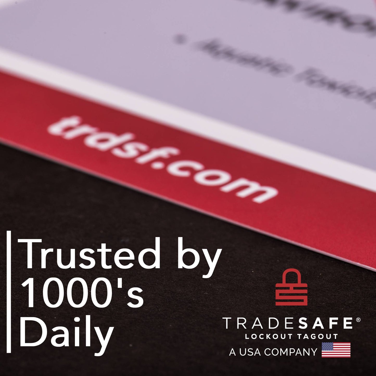 tradesafe branding image of ghs poster with text; trusted by 1000s daily