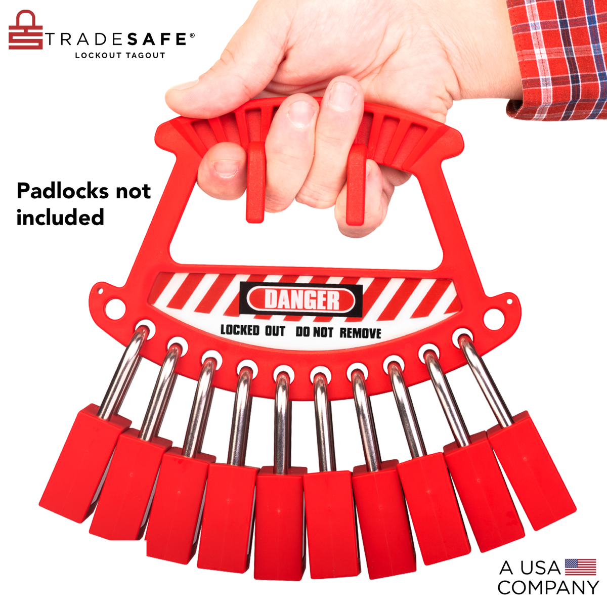 Lotov Rack Portable Padlock Station - LOTO Padlock Rack | TRADESAFE