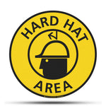 hard hat area sign vinyl sticker