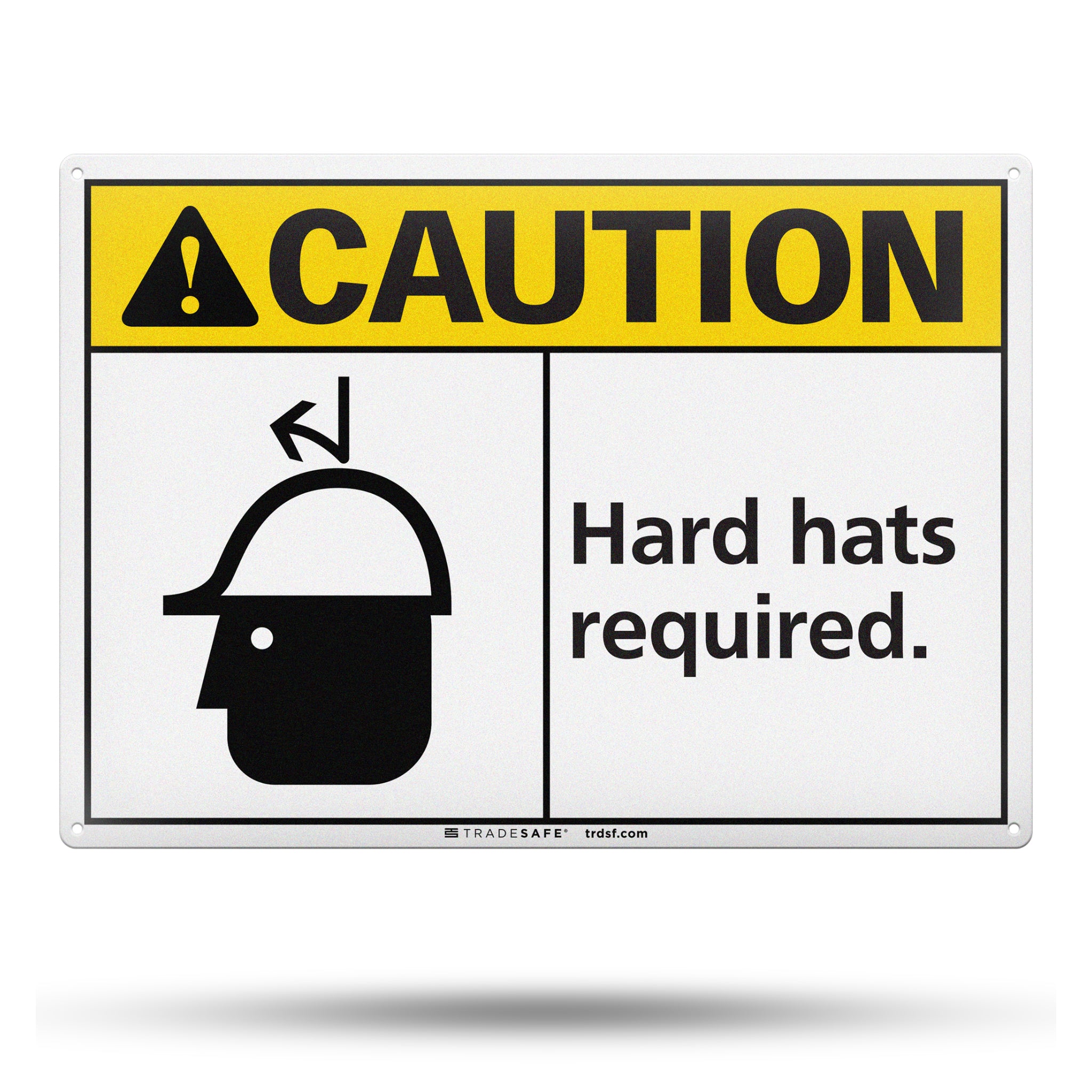 Hard Hats Required Sign - Aluminum PPE Signs | TRADESAFE